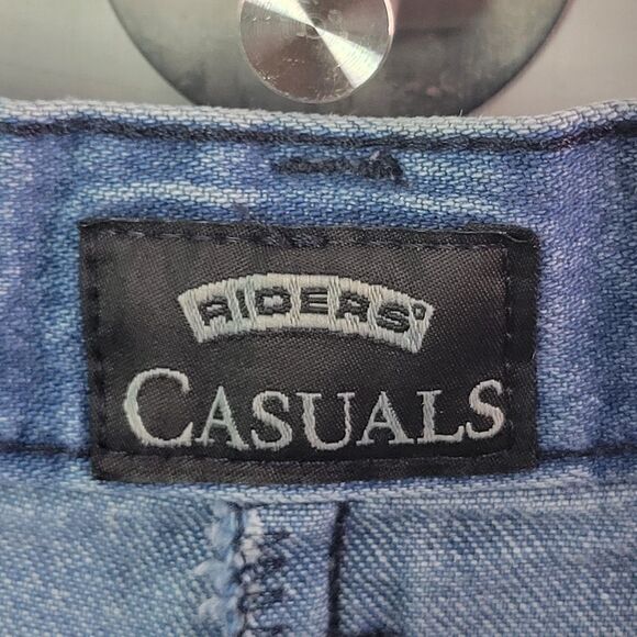 Riders by LEE Womens Size 10P Blue Solid Mom Jeans - Picture 7 of 11